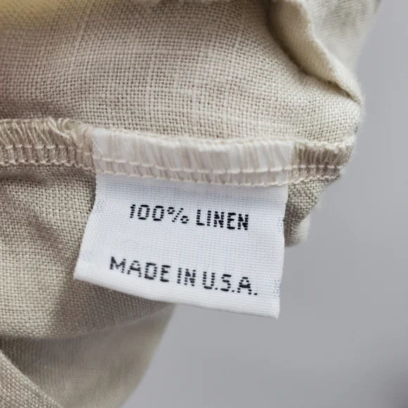 Bryn Walker Linen Tunic Top Button Down Neutral Lagenlook Oversized Minimal - Picture 9 of 9